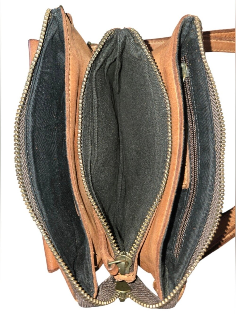 Harbour 2nd Luna Cognac Brown Leather Crossbody Bag - EUC - Picture 11 of 14